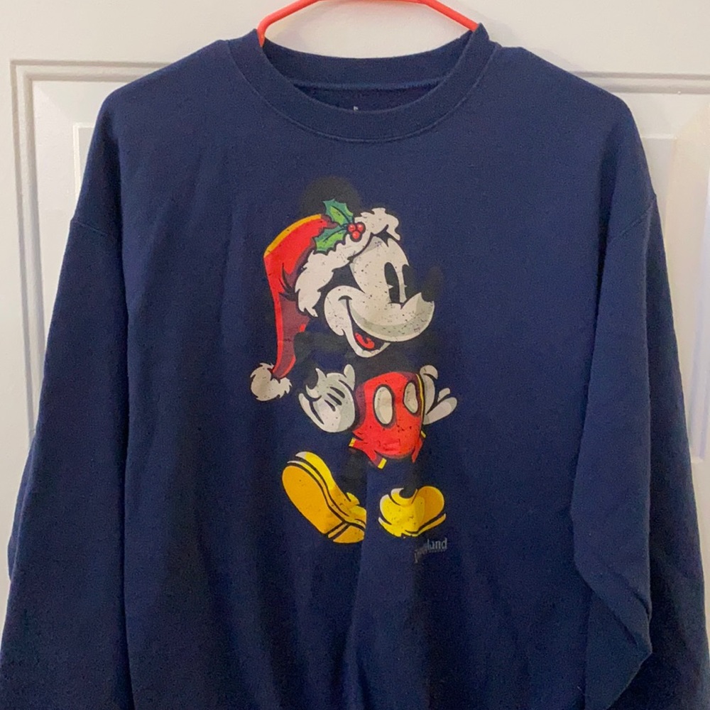 Disney Navy Blue Mickey Mouse Christmas Sweater